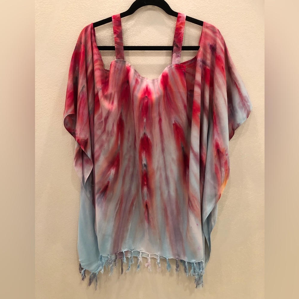 Custom tie dyed swimsuit cover up New